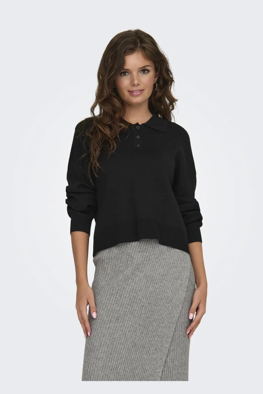 Best Onllucy Ls Polo Neck Knt Bluser & Skjorter|Strik