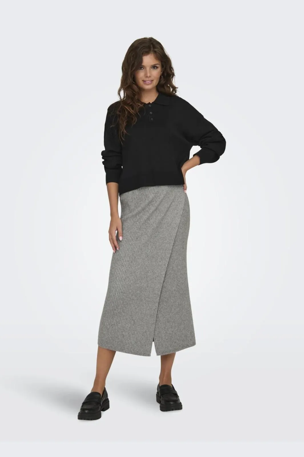 Best Onllucy Ls Polo Neck Knt Bluser & Skjorter|Strik