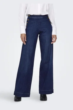 Onlmadison Button Wide Gen533Noos Bukser, Jeans & Leggings