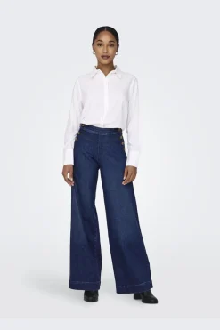 Onlmadison Button Wide Gen533Noos Bukser, Jeans & Leggings