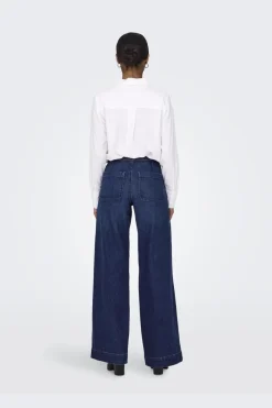 Onlmadison Button Wide Gen533Noos Bukser, Jeans & Leggings