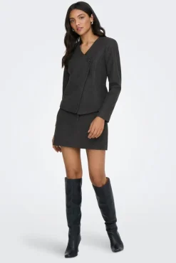 Only Sæt 🛍️|Overtøj & Jakker<Onlmaika L/S Asym Fit Jacket Ox