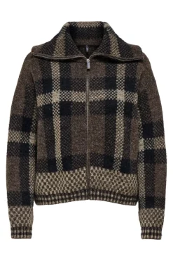 Outlet Onlmaroon Ls Zip Collar Cardigan Knt Cardigans|Ammevenligt Tøj