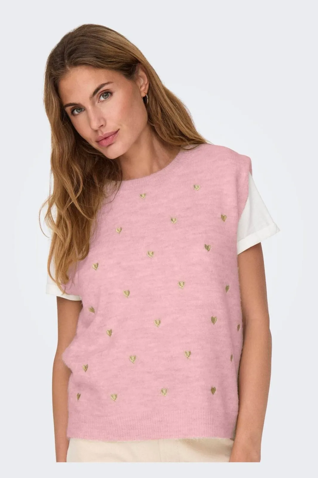 Only Veste<Onlmelody Sl Embroidery O-Neck Knt