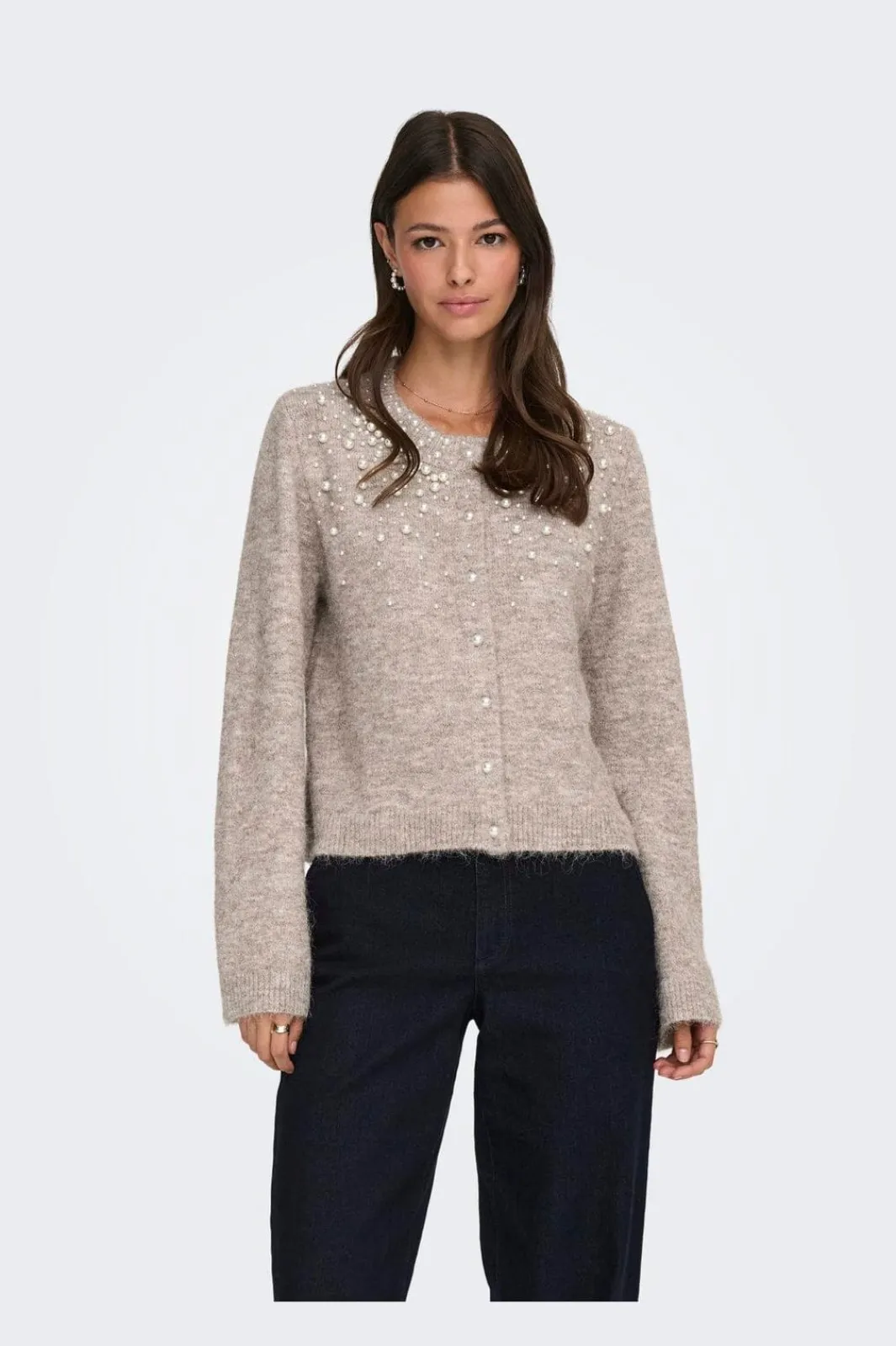 Only Cardigans|Ammevenligt Tøj<Onlmiggie Ls O-Neck Pearl Cardi Knt