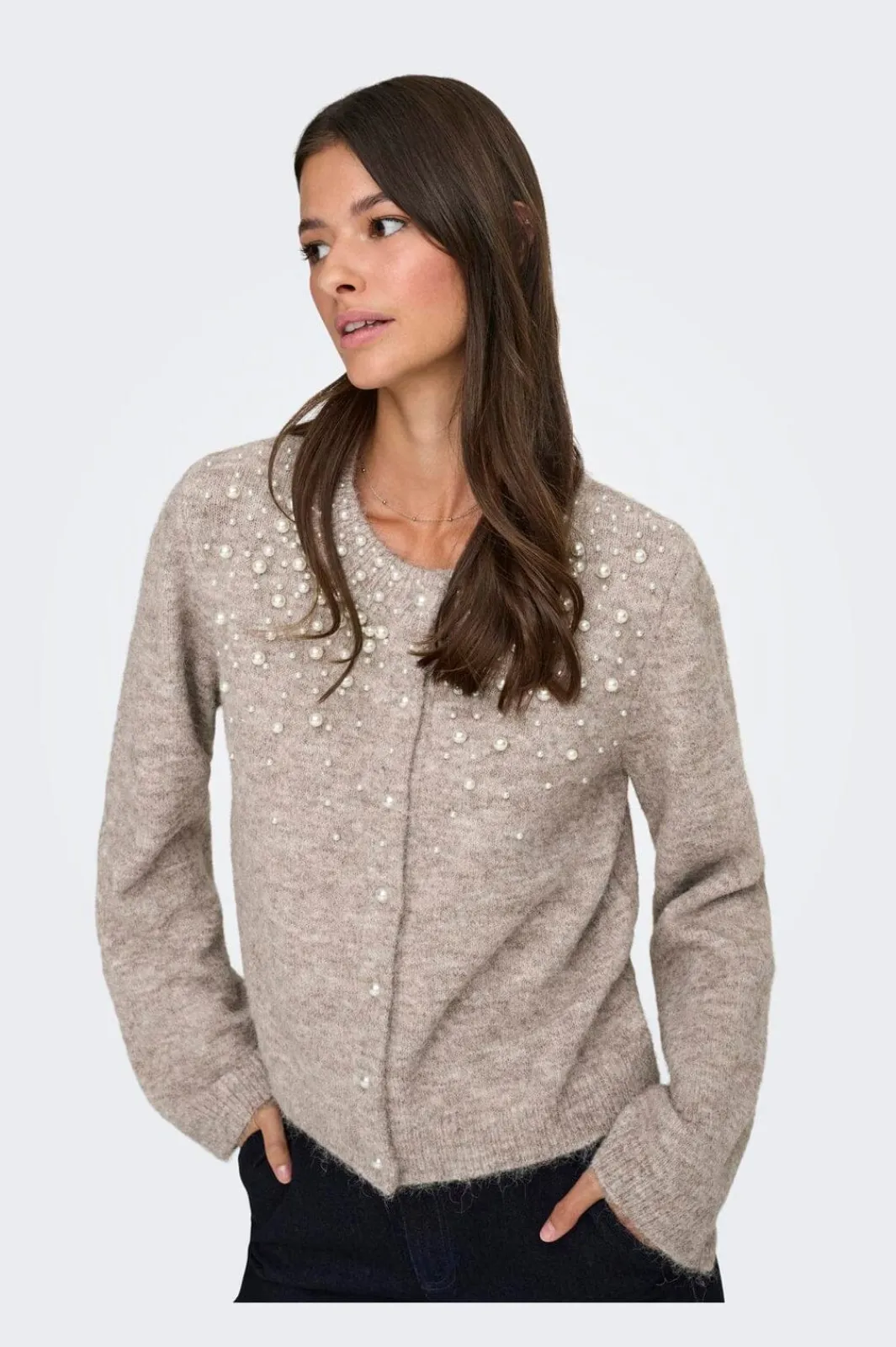 Only Cardigans|Ammevenligt Tøj<Onlmiggie Ls O-Neck Pearl Cardi Knt