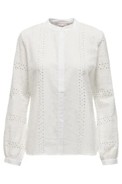 Only Bluser & Skjorter|Ammevenligt Tøj<Onlmiriam Ls Emb Anglaise Blouse