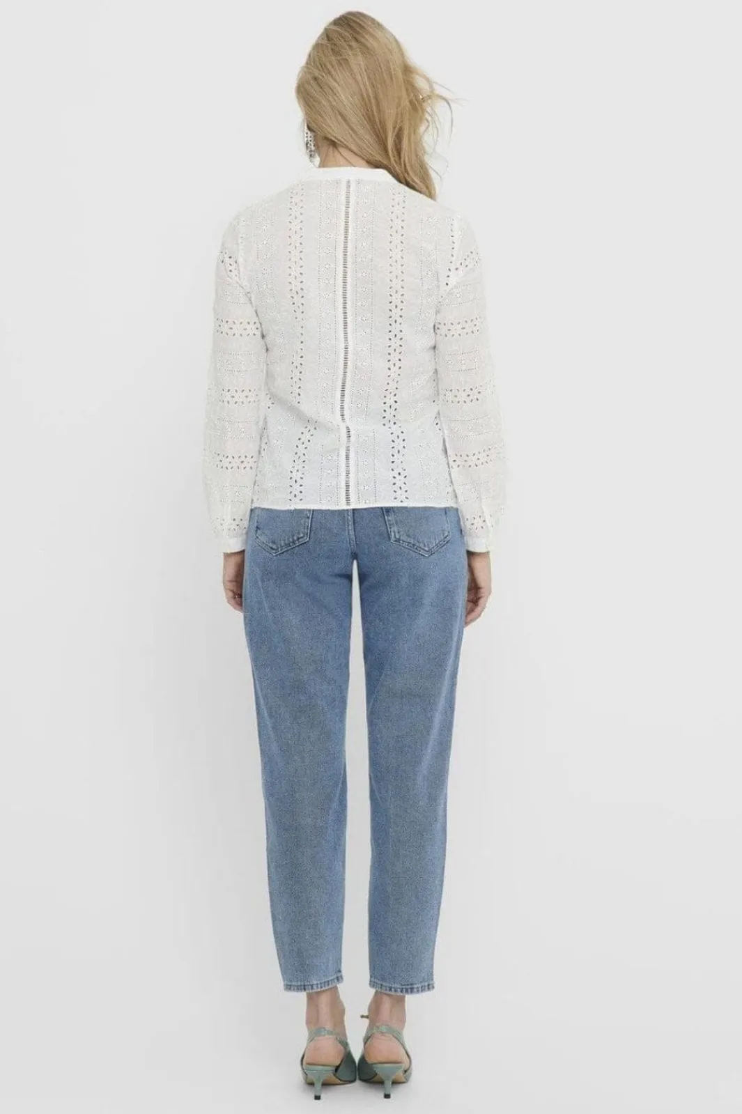 Only Bluser & Skjorter|Ammevenligt Tøj<Onlmiriam Ls Emb Anglaise Blouse