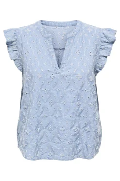 Online Onlmischa Ss Emb Shirt Bluser & Skjorter