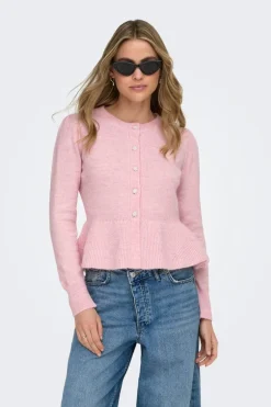 Only Cardigans|Ammevenligt Tøj<Onlmonique Life Ls Peplum Cardi Knt