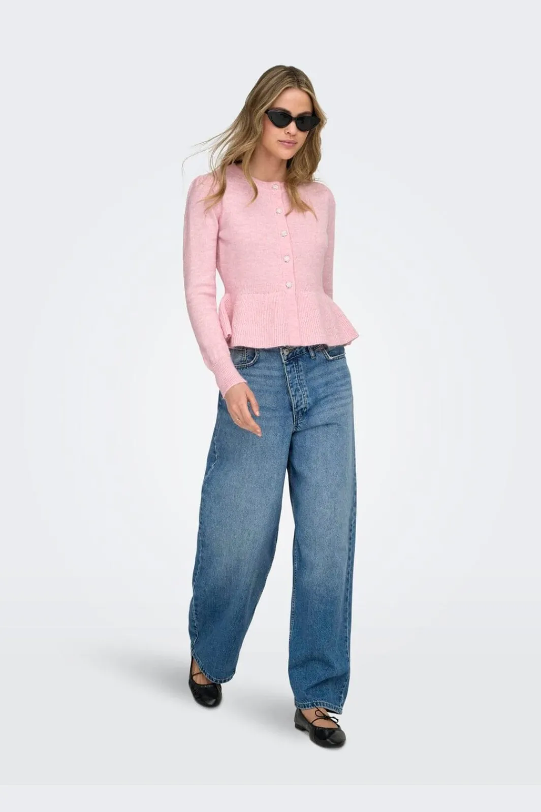 Only Cardigans|Ammevenligt Tøj<Onlmonique Life Ls Peplum Cardi Knt
