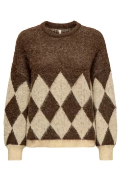 Only Strik|Bluser & Skjorter<Onlnoeme Life Ls Jq O-Neck Nca Knt