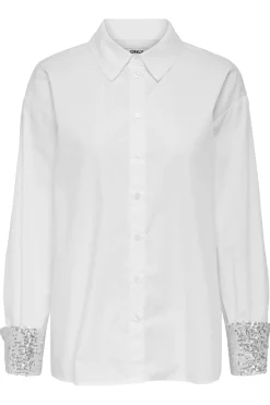 Only Bluser & Skjorter|Ammevenligt Tøj<Onlpanama Ls Sequines Mix Shirt