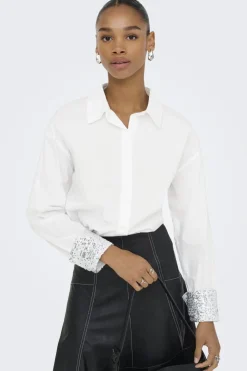 Only Bluser & Skjorter|Ammevenligt Tøj<Onlpanama Ls Sequines Mix Shirt