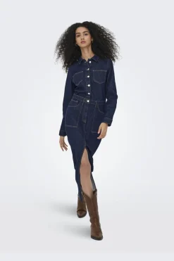 Only Kjoler|Ammevenligt Tøj<Onlphilly Ls Maxi Dress Azg