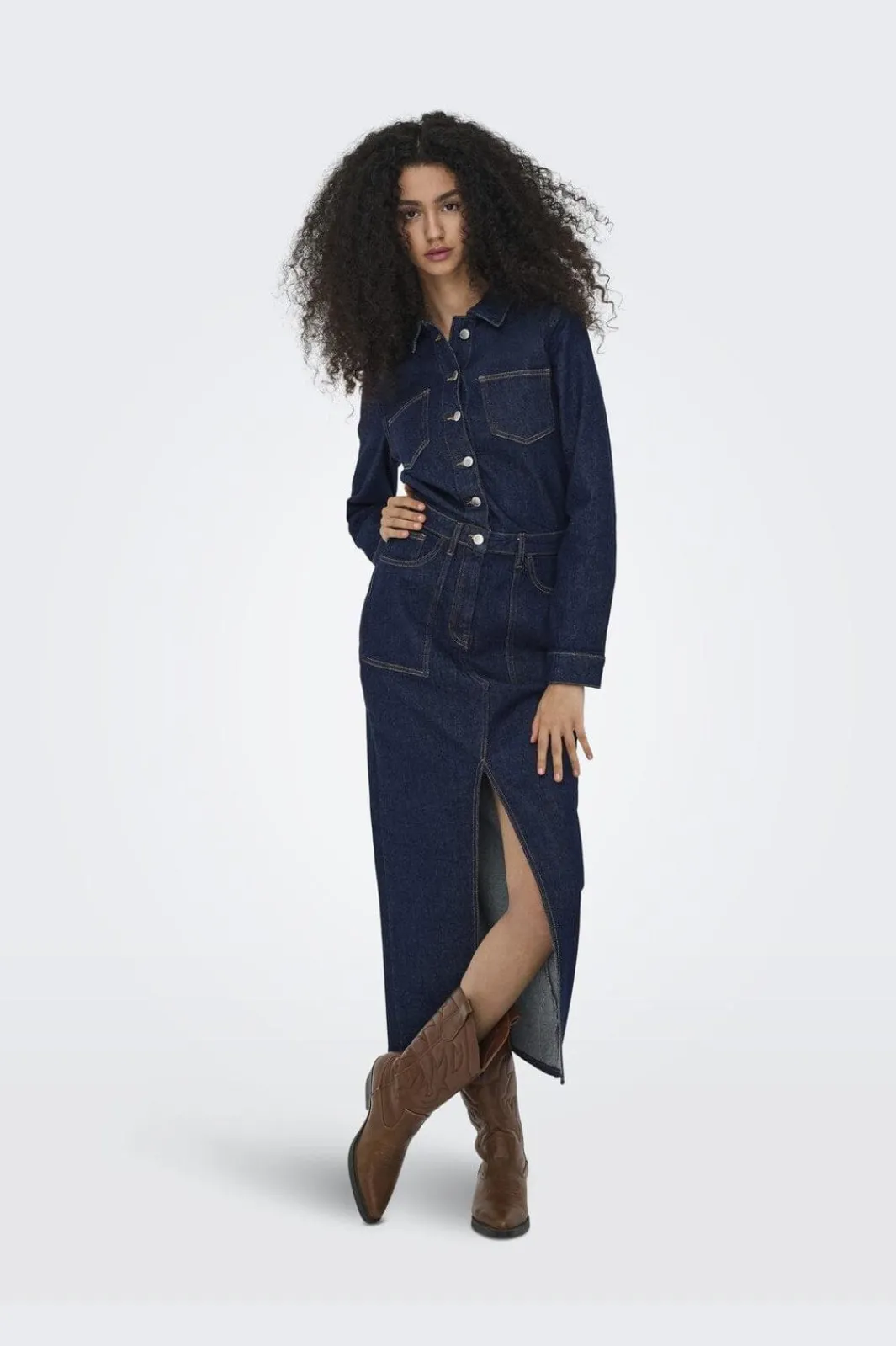 Only Kjoler|Ammevenligt Tøj<Onlphilly Ls Maxi Dress Azg