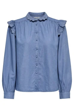 Only Bluser & Skjorter|Ammevenligt Tøj<Onlpiper L/S Emb Frill Shirt Qyt