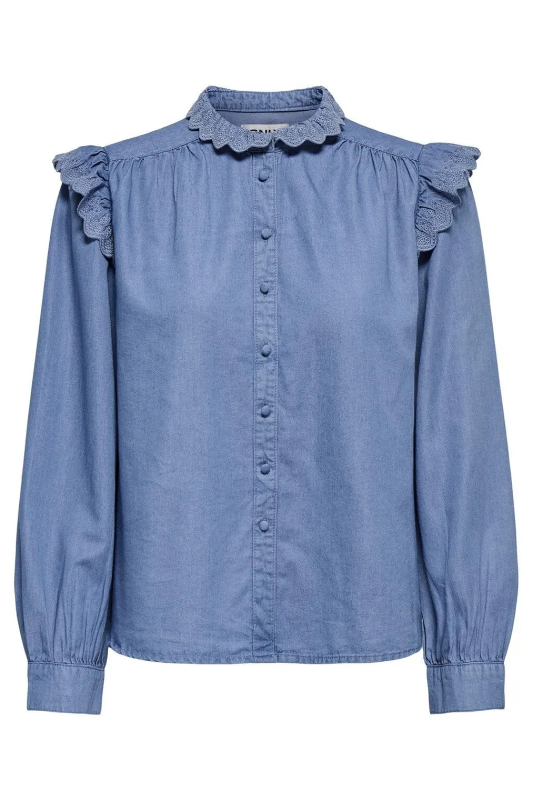 Only Bluser & Skjorter|Ammevenligt Tøj<Onlpiper L/S Emb Frill Shirt Qyt