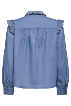 Only Bluser & Skjorter|Ammevenligt Tøj<Onlpiper L/S Emb Frill Shirt Qyt