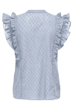Onlraina S/L V-Neck Ruffle Top Ox T-Shirts & Toppe