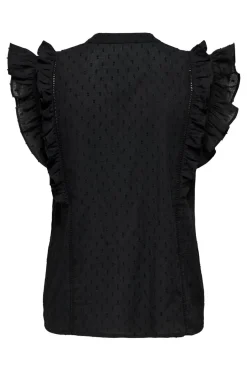 Sale Onlraina S/L V-Neck Ruffle Top Ox T-Shirts & Toppe