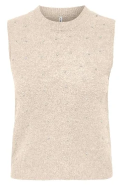 Discount Onlrenata Sl O-Neck Pearl Vest Knt Veste