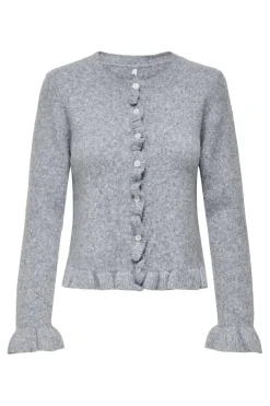 Only Cardigans|Ammevenligt Tøj<Onlrima Life Ls Frill Butto Cardi Knt