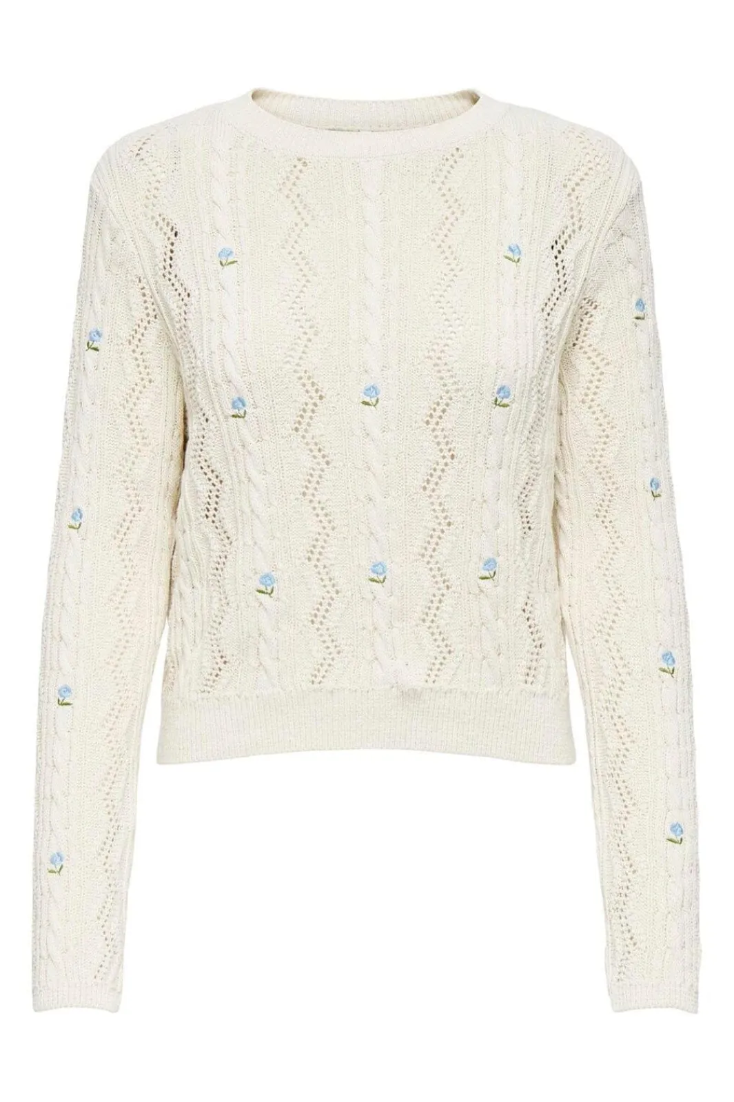 Onlrita Life Ls Embr Cable Knt Strik|Bluser & Skjorter