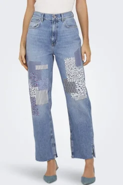 Outlet Onlrobyn Str Reg Lank Patch Slit Bukser, Jeans & Leggings