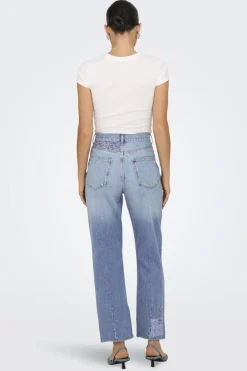 Outlet Onlrobyn Str Reg Lank Patch Slit Bukser, Jeans & Leggings