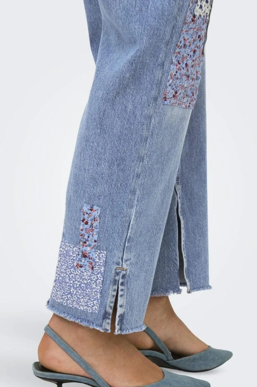Outlet Onlrobyn Str Reg Lank Patch Slit Bukser, Jeans & Leggings
