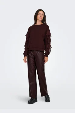 Discount Onlscarlet L/S Flounce Swt Sweatsæt & Comfy Wear|Bluser & Skjorter