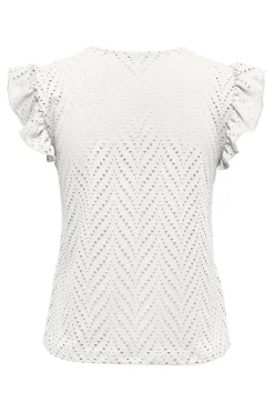 Sale Onlsmilla S/L V-Neck Frill Top T-Shirts & Toppe