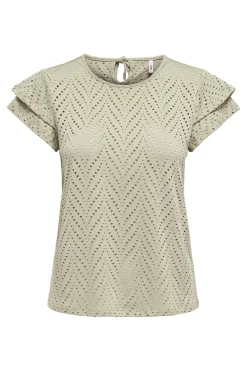 Clearance Onlsmilla S/S O-Neck Frill Top T-Shirts & Toppe