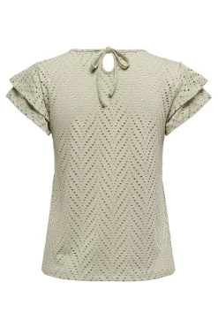 Clearance Onlsmilla S/S O-Neck Frill Top T-Shirts & Toppe