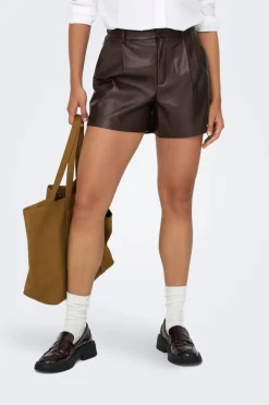 Only Shorts<Onlsmooth Faux Lea Shorts 2