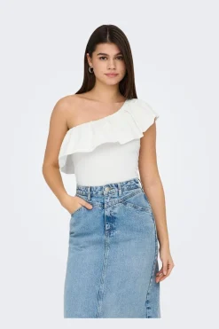 New Onlsoffy One Shoulder Mix Top Box T-Shirts & Toppe