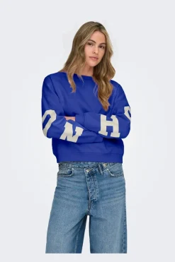 Sale Onlsweat L/S Back/Sleeve Print Swt Sweatsæt & Comfy Wear|Bluser & Skjorter