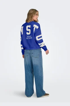 Sale Onlsweat L/S Back/Sleeve Print Swt Sweatsæt & Comfy Wear|Bluser & Skjorter