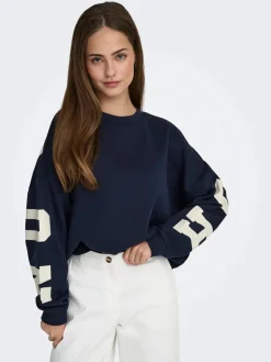 Only Sweatsæt & Comfy Wear|Bluser & Skjorter<Onlsweat L/S Back/Sleeve Print Swt