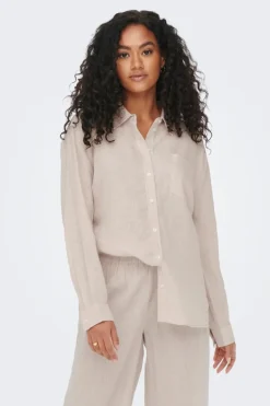 Only Bluser & Skjorter|Ammevenligt Tøj<Onltokyo L/S Linen Blend Shirt