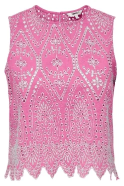 Only T-Shirts & Toppe<Onltulum Sl Emb Top