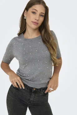 Best Onlvenice Life Ss Pearl O-Neck Knt T-Shirts & Toppe