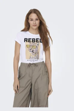 Only T-Shirts & Toppe<Onlvibe Life S/S Glasses Top Box