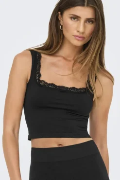 Sale Onlvicky Lace Singlet Square Neck Acc Nattøj & Lingeri