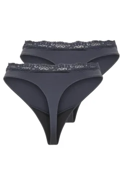 Outlet Onlvicky Lace Thong 2-Pack Acc Nattøj & Lingeri