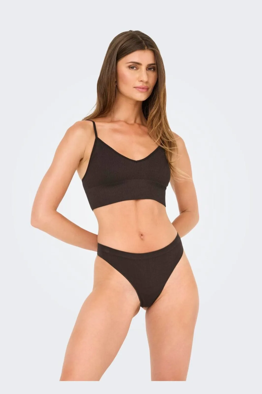 Outlet Onlvicky Rib Seamless Vneck Top Acc Nattøj & Lingeri