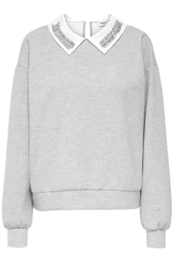 Discount Onlwillow L/S O-Neck Emb. Ub Swt Bluser & Skjorter|Sweatsæt & Comfy Wear