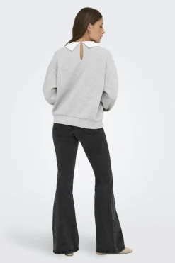 Discount Onlwillow L/S O-Neck Emb. Ub Swt Bluser & Skjorter|Sweatsæt & Comfy Wear