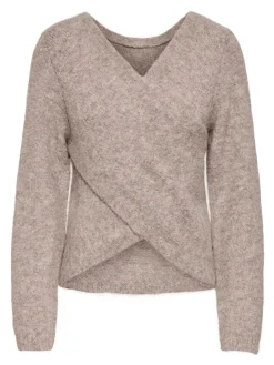 Only Strik|Bluser & Skjorter<Onlzaggie Life Ls V-Neck Reversib Knt